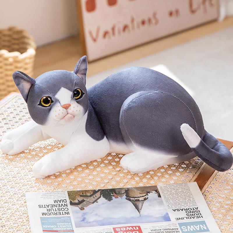 Мягкая игрушка в виде реалистичной кошки, плюшевая игрушка, имитация американской короткошерстной кошки, милая кукла, игрушки для домашних животных, домашний декор, подарок для девочек на день рождения
