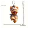 Yorkshire Terrier Dog Acrylic Pendant Hanging Decoration Cartoon Flat Animal Creative Pendant L J0Y9