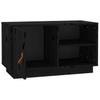TV Cabinet Black 70 x 34 x 40 cm Solid Pine Wood