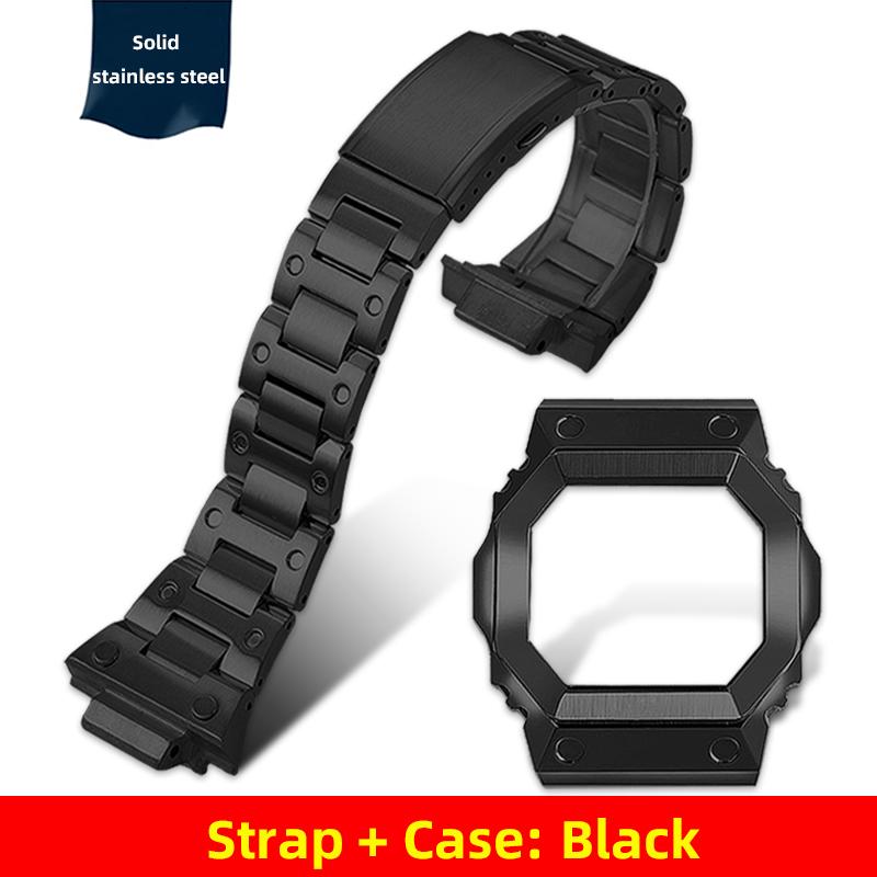 Мод-комплект для часов GX-56 Металлический корпус Браслет для Casio Giant G Square GXW-56BB GX-56BB/RC Ремешок из нержавеющей стали Аксессуары