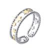 Latest Arrival Stylish Stylish Double Layer Five Pointed Star Sterling Silver Color Jewelry Fine Galaxy Personality Opening Rings R243Fashion