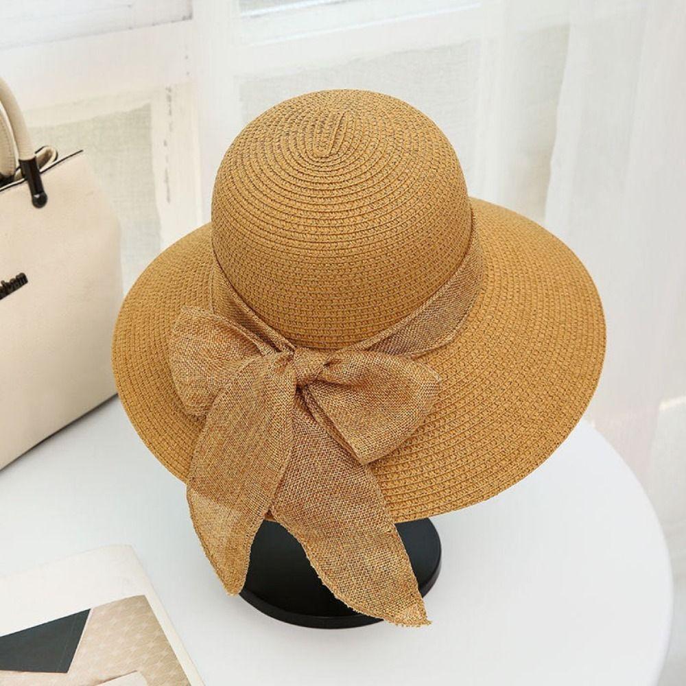 Casual Women Sun Hat Summer Travel Beach Hat New Bowtie Fisherman Hat