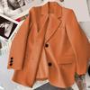 Women's Suit Spring Autumn Female Top Office Lady Blazer Loose Fit Thin Jacket Lapel Collar Coat