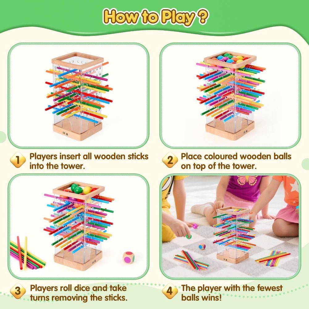 Montessori Wooden Board Games Cognitive Development Educational Toy  Boys and Girls