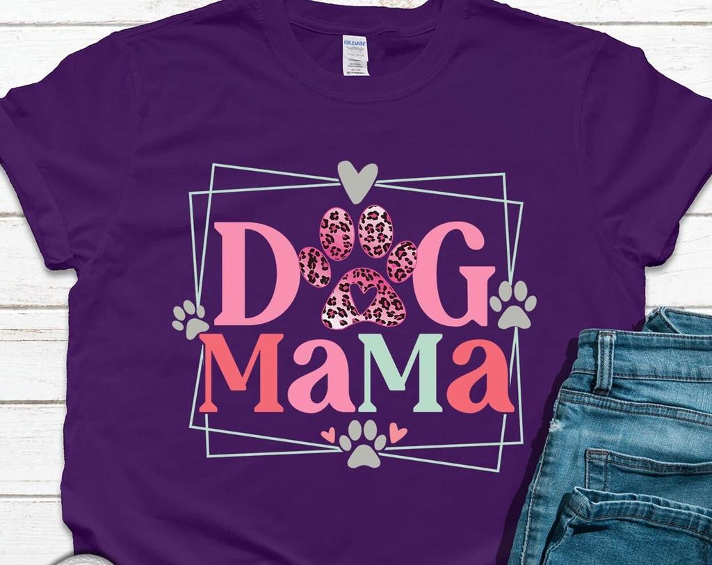 Dog Mama Leopard Shirt, Dog Mom Gift, Mom Shirt, Dog Mom Sweatshirt for Women, Gift For Dog Lovers, Mother's Day Gift, Comfort Colors