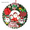 3D Christmas Paper Rattan Wreath Door Hanger for Mall, Hotel, or Window Decor