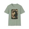 Unisex Softstyle Quiet Girl T-Shirt - Sepia Urban Dream, Anime Noir