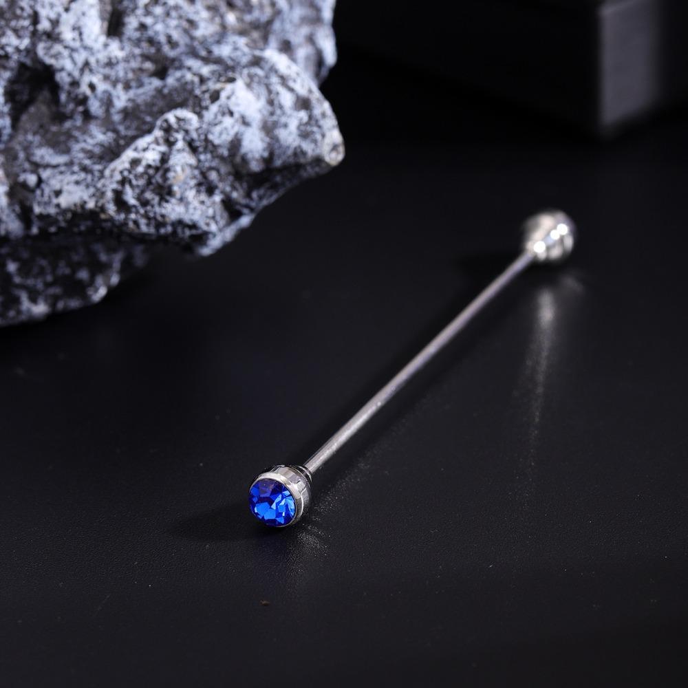 Detachable Crystal Tie Collar Needle Spiral Buckle Neckline Pin Shirt Collar Pin Banquet