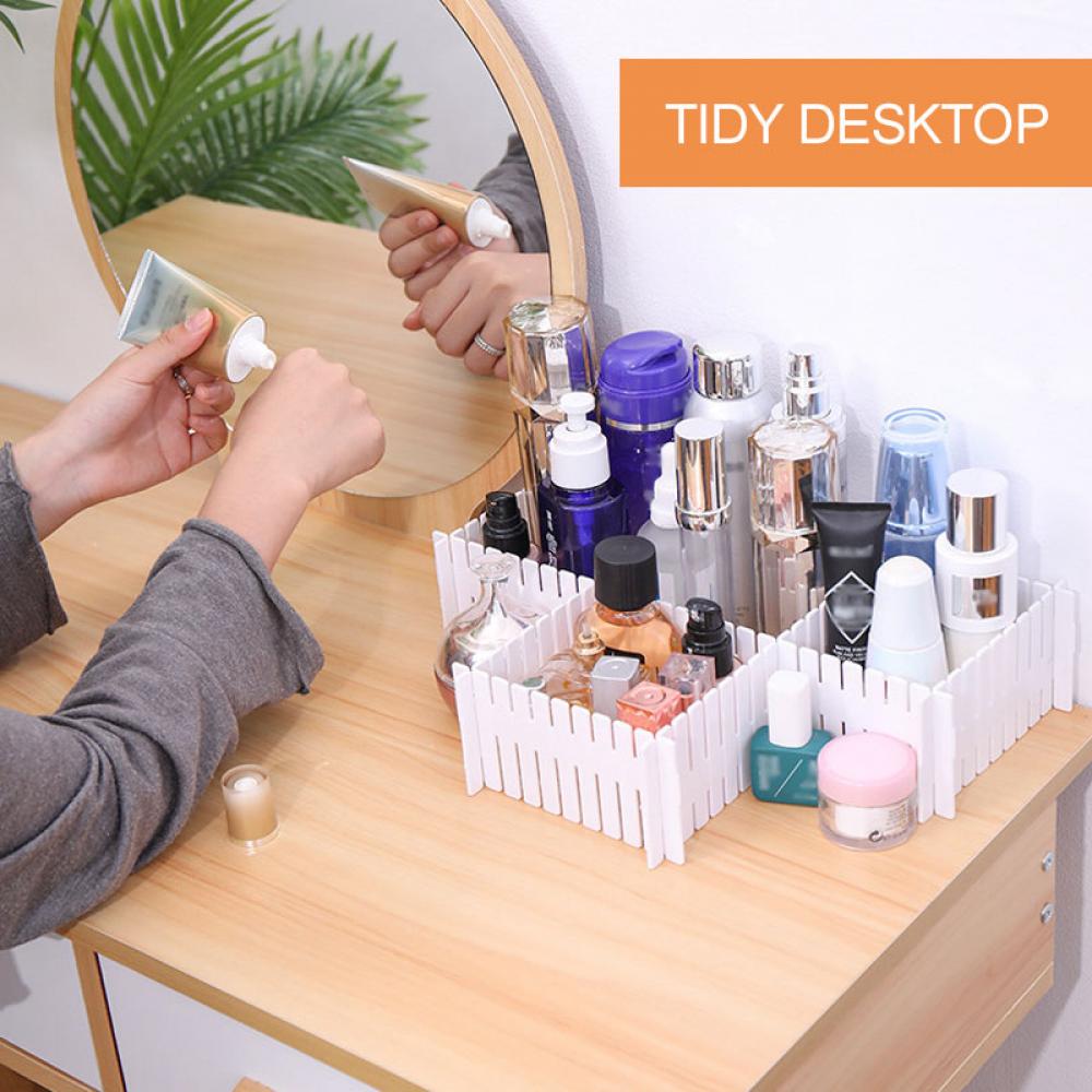 4 шт. DIY Регулируемая перегородка для хранения Пластиковый разделитель для ящиков Комбинированная перегородка для экономии места Органайзер для шкафа