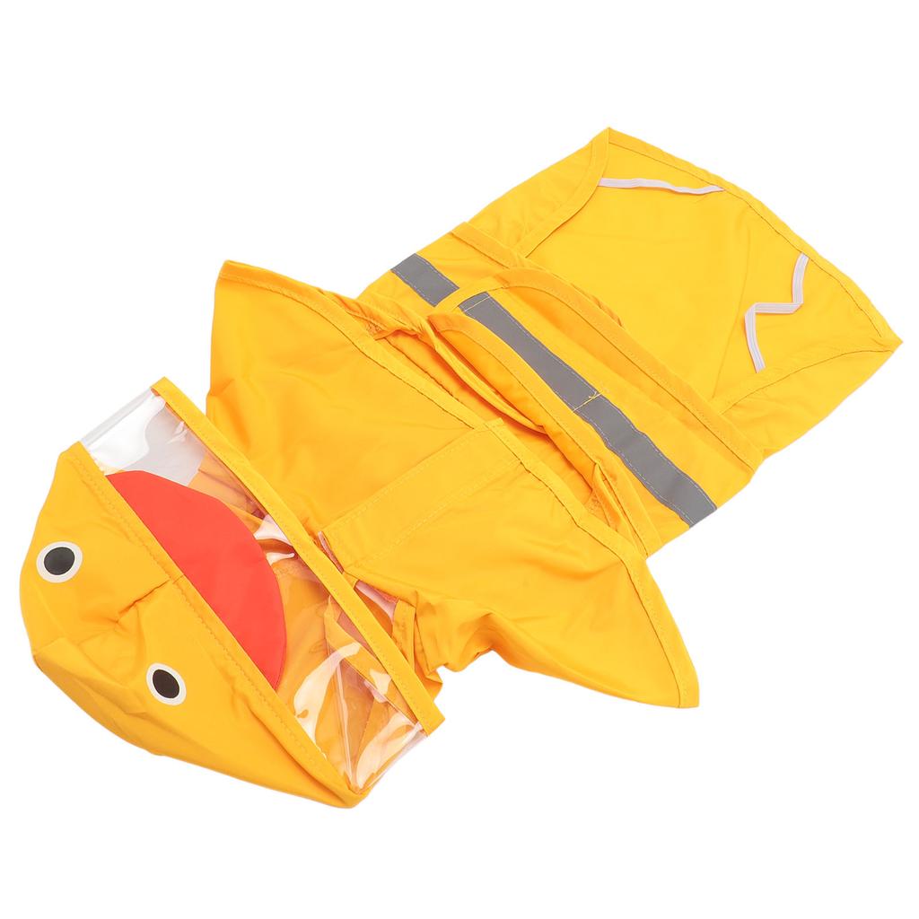 Dog Raincoat Waterproof Transparent PVC Brim Adjustable Hooded Dog Rain Jacket for Pet Outdoor