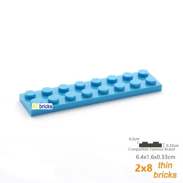 Нетоксичные 20 шт. Детали Модели 3034 Пластина 2 x 8 Совместимые Кирпичики DIY Сборка Строительные Блоки Частицы Детская Головоломка Развивающая Игрушка Подарок на День Рождения