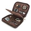 Family Genuine Leather Watch Storage Box for 4 Portable Travel Watch Case Contact's Watches,