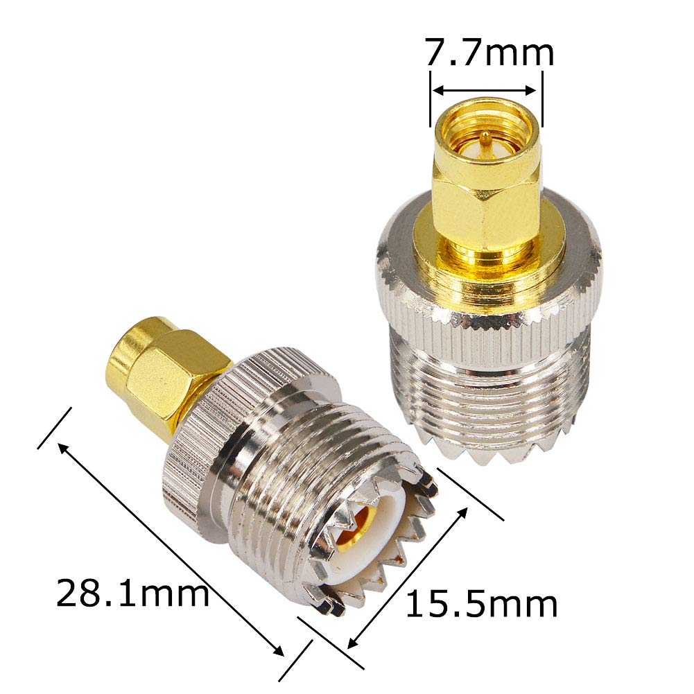 BOOBRIE SMA-M Тип Преобразователь разъема UHF Female на SMA Male