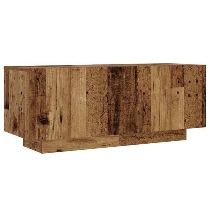 VidaXL Table de chevet vieux bois 100x35x40 cm bois d'ingénierie, table de nuit, table d'appoint pour chambre à coucher, 3329173