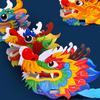 1 Set Handmade Paper Dragon Head Material Kit 2024 Year of The Dragon Spring Festival Dragon Dance Toy Kids DIY Crafts Material Bag Holiday Gift