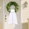 2 Pcs Wreath Sash for Front Door Blank Satin Wreath Sash Embroidery Monogram Plain Ribbon Accessories Xmas Party Yard Doorway