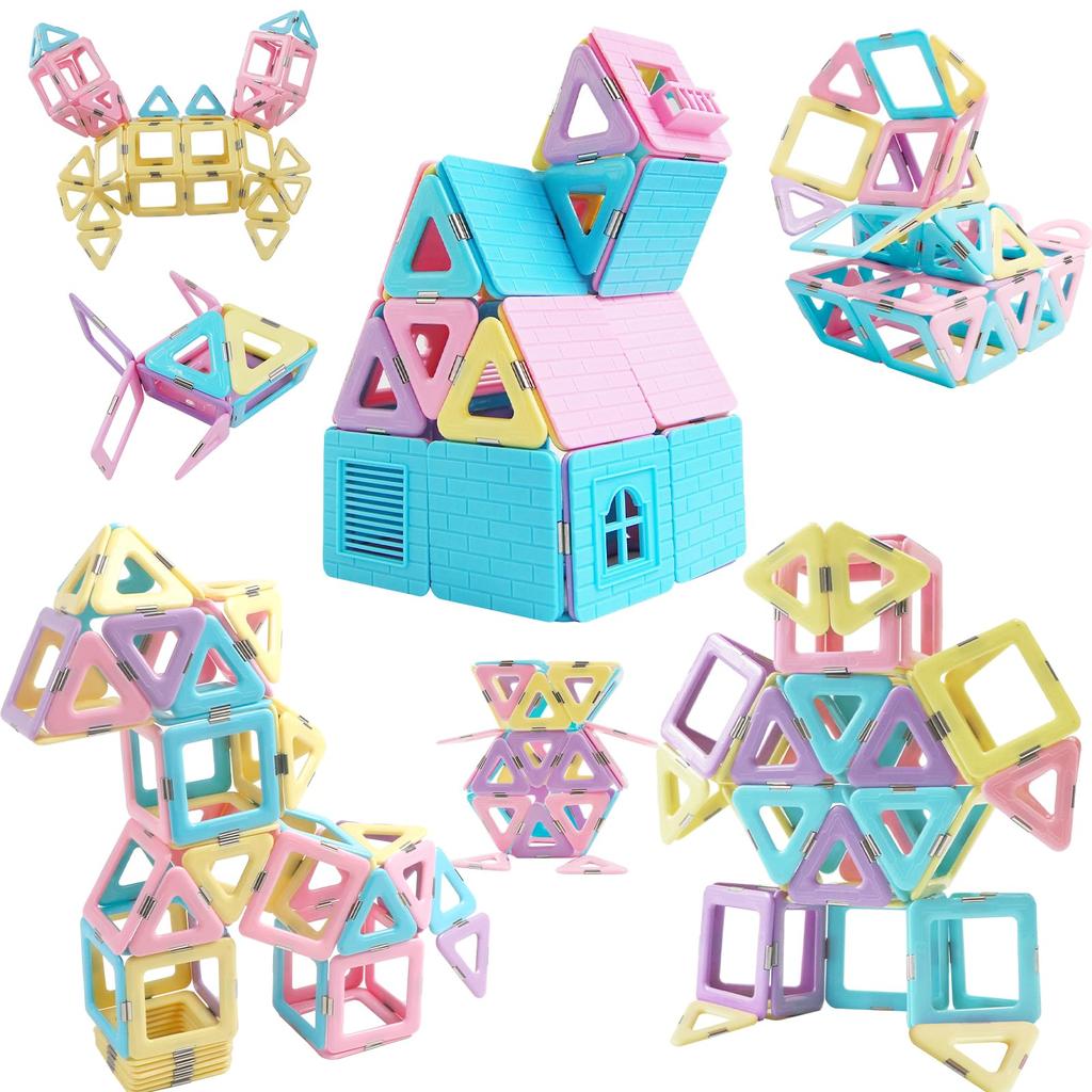 MAGBLOCK 70 Pieces Magnetic Blocks Magnetic Blocks Magnetic Toys Building Blocks 3D Educational Toys for Elementary School Nursery School Christmas