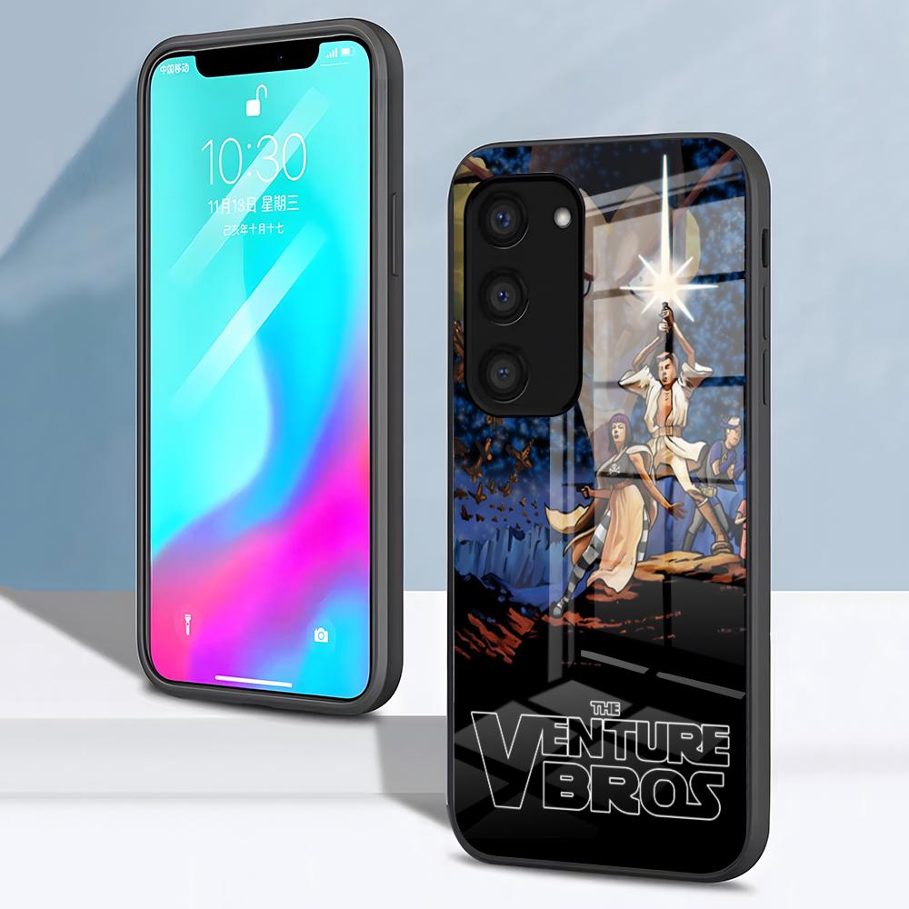 Чехол для телефона Аниме The V-Venture B-Bros Для Samsung S26 S25 S24 FE S23 S22 S21 Plus S20 Ultra Note20Ultra Черная Стеклянная Крышка