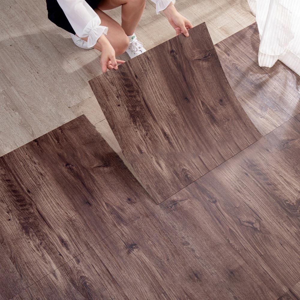Утолщенная самоклеящаяся напольная наклейка под дерево, водостойкие напольные обои