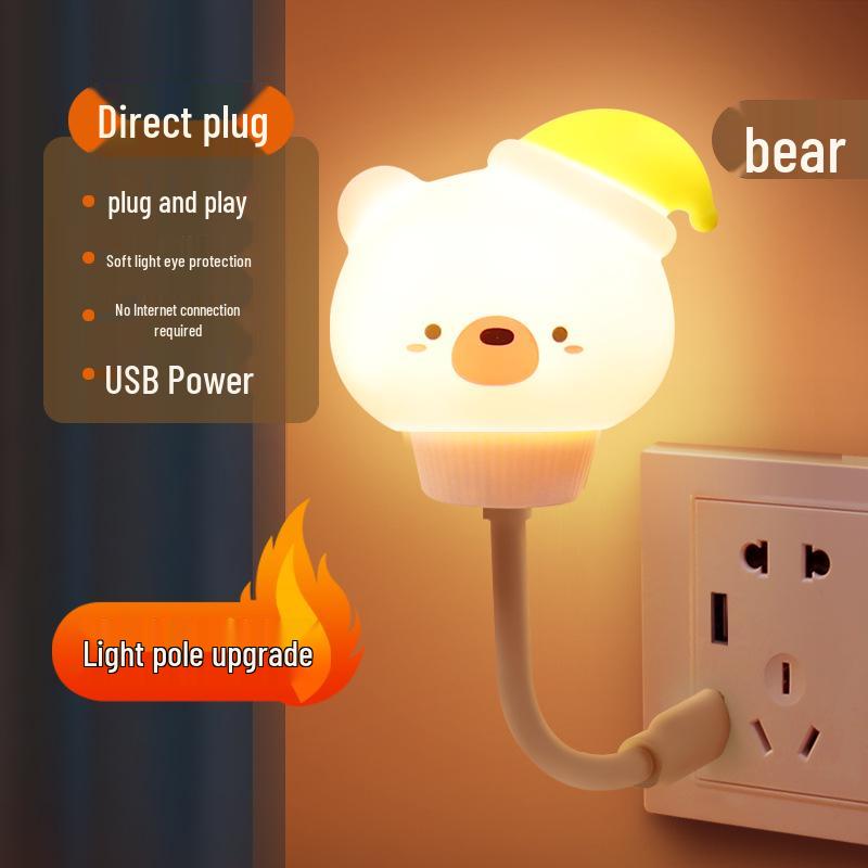 Voice-Activated Smart Night Light for Bedroom, Bedside, and Kids' Room