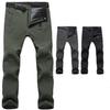 Мужские водонепроницаемые походные брюки для кемпинга, пешего туризма, скалолазания, рыбалки, катания на лыжах, треккинга, флисовые теплые брюки Softshell большого размера