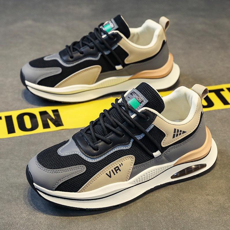 Fashion Men's Sneaker Leather Lace-up Outdoor Tenis Sports Running Shoes Fashion Casual Men's Shoes Walking Comfortable Shoes