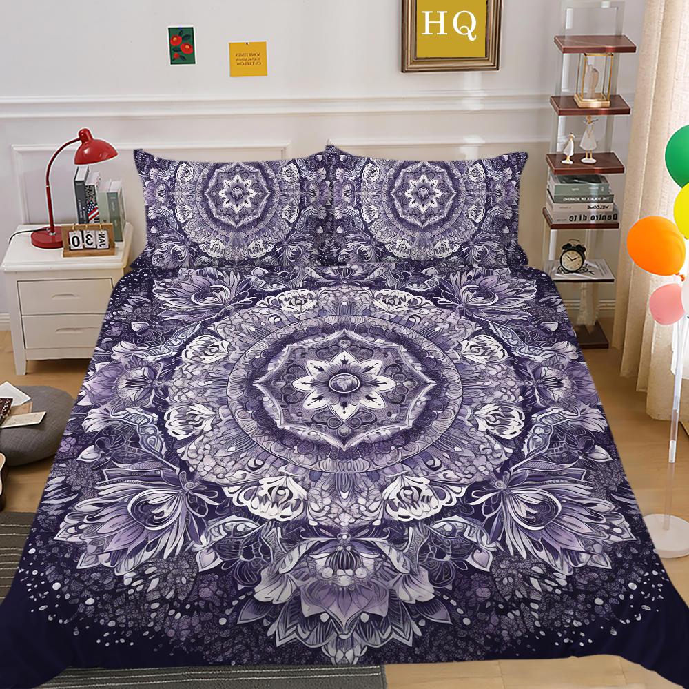 3D Mandala Printing Comforter Cover Set Double Size Polyester Duvet Cover Fashion Highend Home Bedclothes