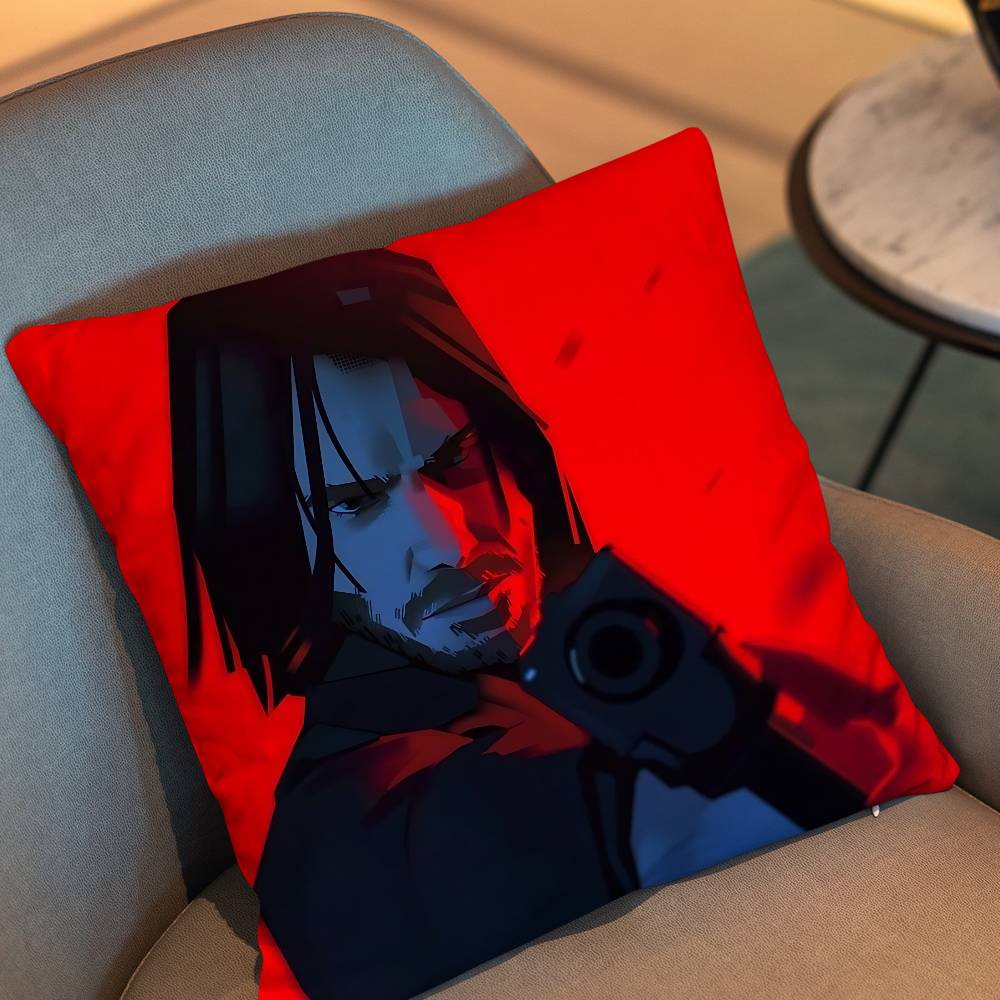 Game Assassin John Wick Pillow Cover Living Room Sofa Cushion Cover Bedroom Room Bed Pillow Cover Home Decoration