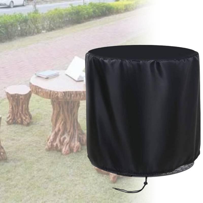Прочная черная круглая скатерть Оксфорд для уличного патио, защита от дождя, пыли, ветра