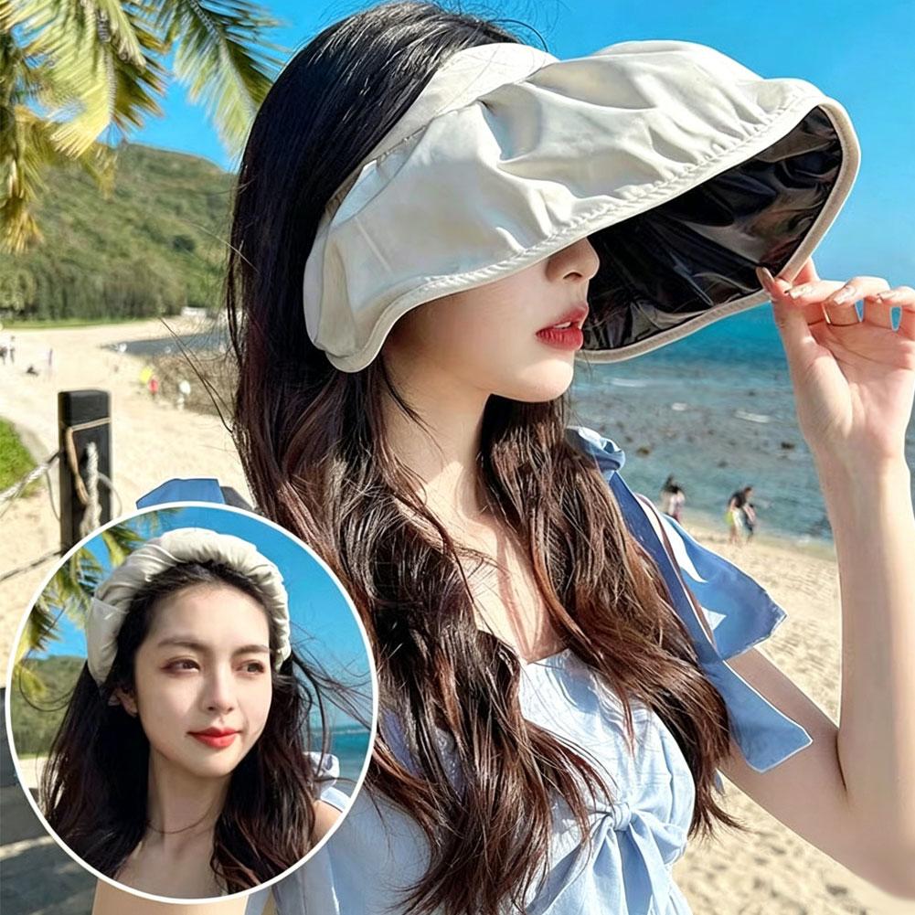 Women Foldable Wide Brim Sun Hat Adjustable UV Protection Breathable Roll-up Portable Outdoor Hiking Fishing Hat