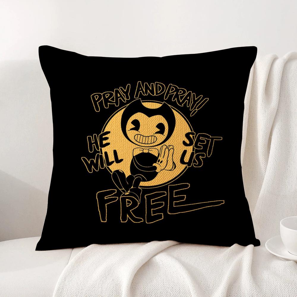 B-Bendy M-Machine B-Batim Наволочка Летняя Прохлада Льняная Ткань Двусторонняя Печать Наволочка Диван Домашний Декор Подарок