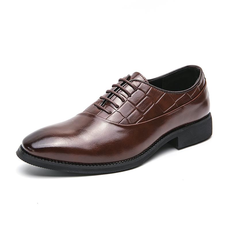 Men Dress Shoes Men's Leather Breathable Formal Business Derby Shoes Man Casual Shoes