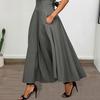 Yousheng Maxi Skirt Bandage High Waist Tight A-Line Skirt Solid Color Large Hem Spring Long Skirt Work Leisure Daily Wear