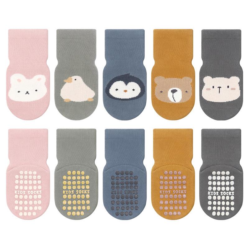2026 Autumn and Winter Baby Cartoon Anti-Slip Cotton Socks for Newborn Toddlers with Short Tube Dispensing
