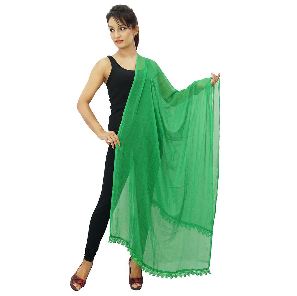 Повязка на шею Длинный палантин из смеси шифона Dupatta Женская одежда Индийские шарфы Chunni