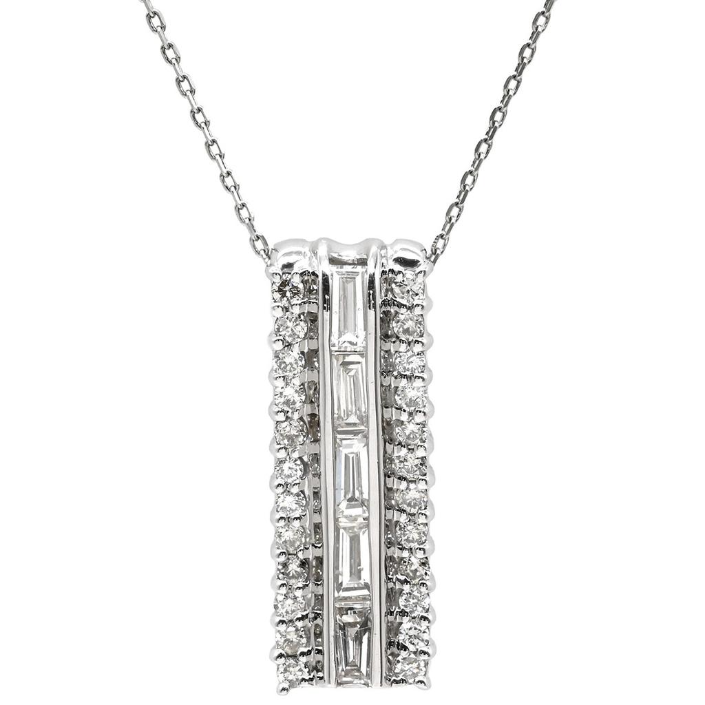 NON BRAND - diamondNecklace Pt900/diamond Array