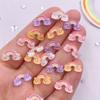 50pcs Resin Glitter Mini Kawaii Rabbit Rainbow Art Nails Flatback Stone Appliques DIY Wedding Scrapbook Decor Jewelry Accessories Crafts