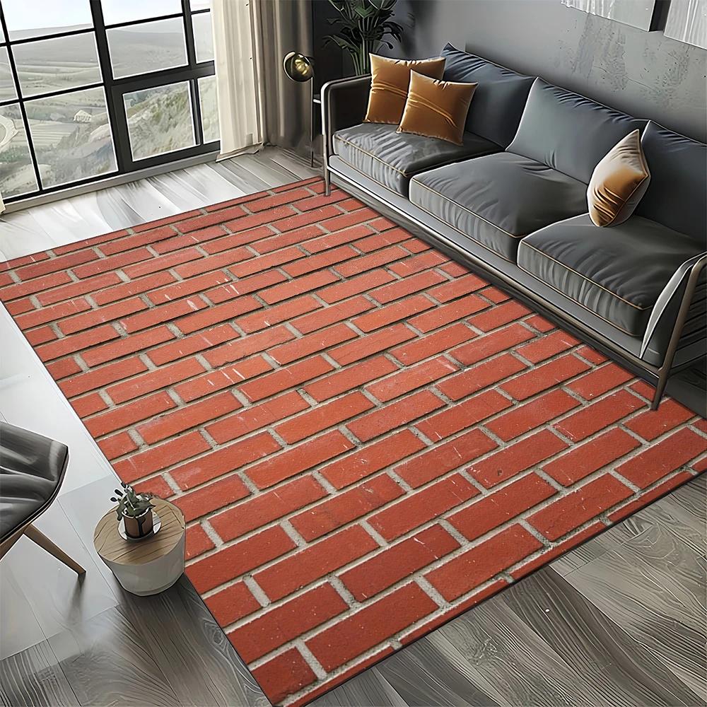 27 Style New Brick Stone Building Wall Originality Rug Carpet for Living Room Bedroom Home Decor,kids Non slip for Sofa Doormat