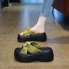 Thick-soled Cool Slippers for Women's Summer Wear 2025 New Fashion with Skirts, Light and Non-slip Beach Shoes, Small People Increase In Height