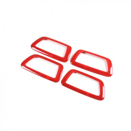 For Toyota Tacoma 2016- Red Car Inner Door Handle Bowl Cover Trim 4PCS