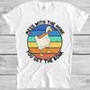 Mess With The Honk You Get The Bonk Goose Duck Funny Cult Gift Tee T Shirt M895