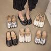 Fashion Casual Spring Autumn Vintage Flats Female Leather Split-toe Shoes for Women Designer Soft Bottom Lolita Shoes Ladies