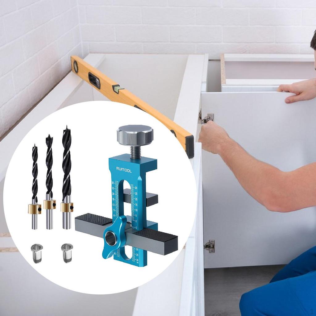 Cabinet Door Mounting Jig DIY Tool Easy To Carry Lightweight Sturdy Efficient Portable Hardware