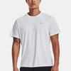 Under Armour Сплошная цветная футболка с коротким рукавом для бега с круглым вырезом, мужские топы, белые 1371129-100