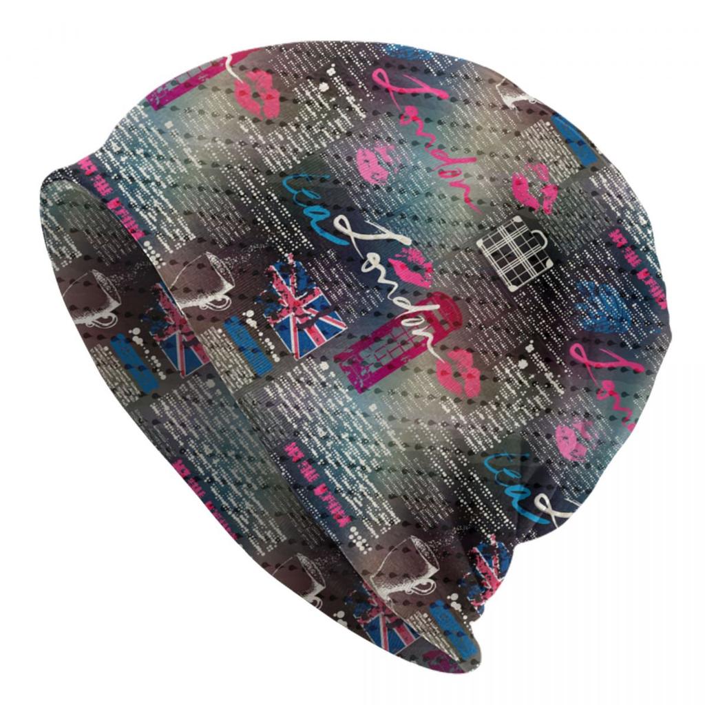 Великобритания, Лондон, британский символ, шляпа с капюшоном, вязаные шапки, унисекс, для женщин, унисекс, для взрослых, с флагом Соединенного Королевства, теплые зимние шапки с черепами, шапка