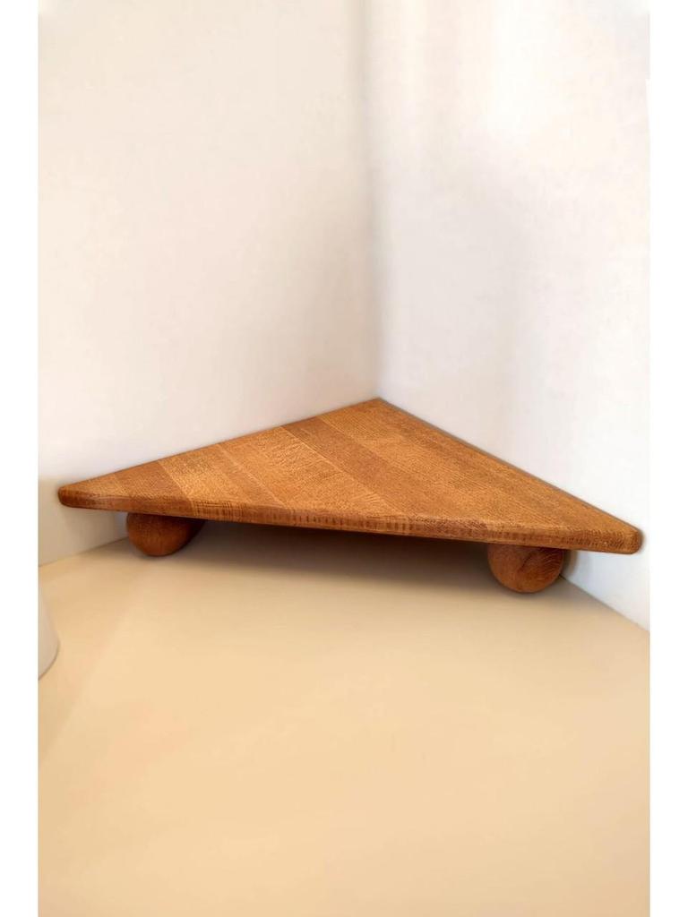 Wooden Triangular Corner Organizer, Tabletop Display Stand, Corner Extension