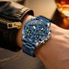 OLEVS Мужские часы Топ Бренд Роскошные часы Мужские из нержавеющей стали Водонепроницаемые Спортивные Кварцевые Хронограф Наручные часы