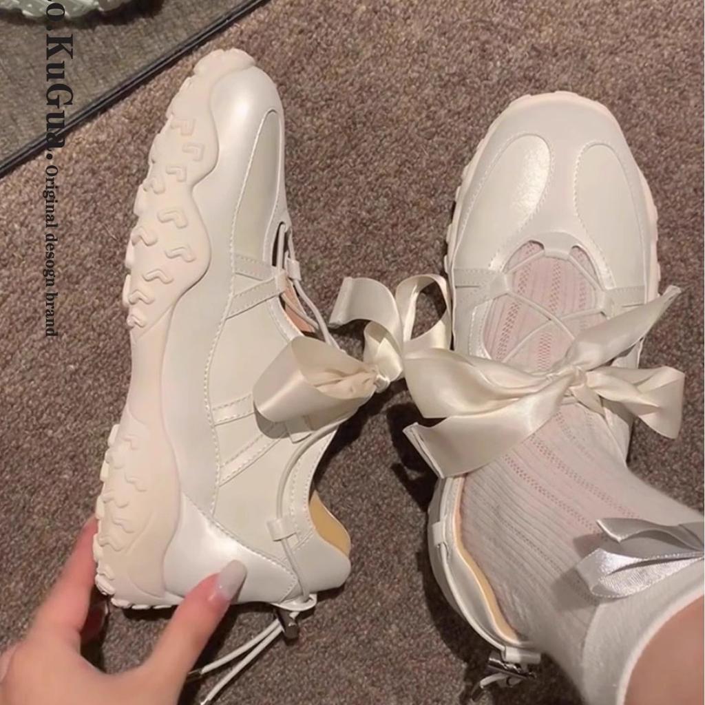 Туфли Мэри Джейн с ленточным бантом, женские балетки на шнурке