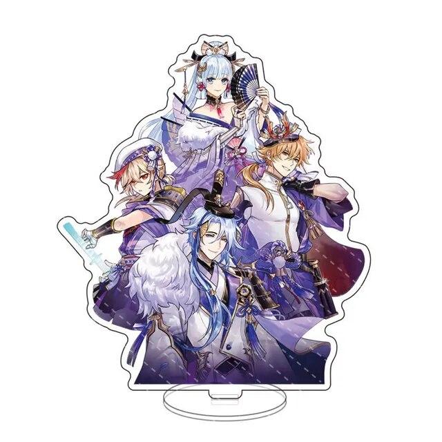 Аниме-фигурка Genshin Impact Zhongli Kazuha Ayato Tartaglia, подставка, акриловая фигурка, косплей Scaramouche Venti Xiao, модельная пластина