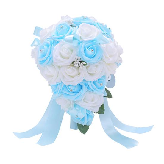 1 букет со стразами, искусственные розы, цветочный сад, свадебный декор для сцены и вечеринки